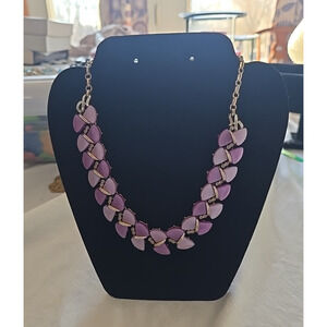 Vtg Sarah Coventry Purple Rhinestone Elegant Statement Fashion Necklace Jewelry